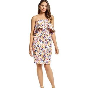 Badgley Mischka Strapless Popover Dress - NWT Size 6